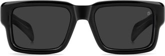 David Beckham 53mm Rectangular Sunglasses in Black/Grey at Nordstrom