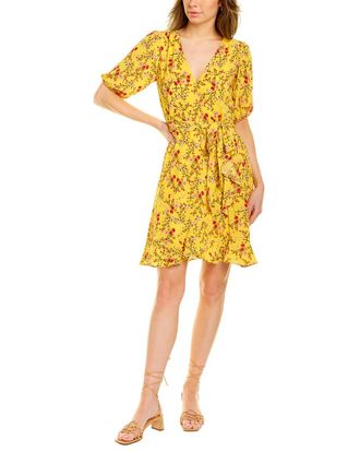 Julia Jordan Bubble Crepe Faux Wrap Dress