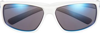 Nike 64mm Nike Adrenaline Modified Sunglasses in White/Grey W/Blue Flash at Nordstrom Rack