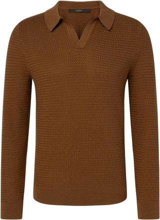 Windsor V-hals Gebreid - Heren - V-hals truien - Bruin - 2XL - Truien & Vesten