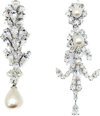 Dior Orecchini pendenti con perle anni 70 - Argento