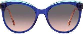 Carolina Herrera 57mm Gradient Round Cat Eye Sunglasses in 0Br0-Ff at Nordstrom Rack