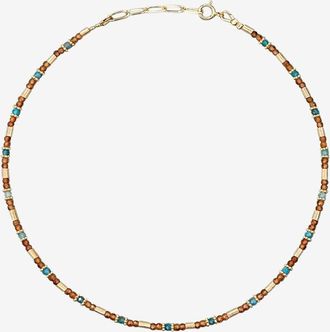 Tityaravy Choker-Halskette aus Apatit und Granat Sati