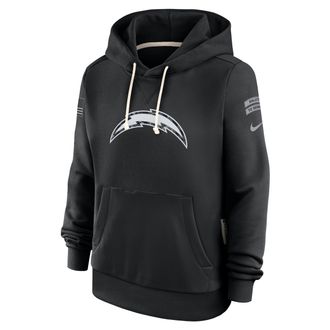 Nike Los Angeles Chargers Salute to Service Sideline Nike Womens Dri-FIT NFL Pullover Hoodie in Black | 03C300AA2H-CYB