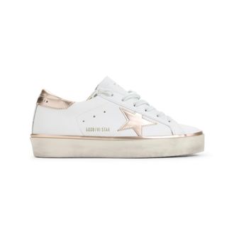 Golden Goose White Taupe Logo Sneakers