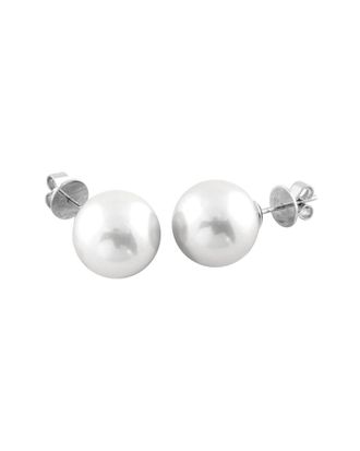 Splendid Pearls Silver 13-14Mm Freshwater Pearl Studs