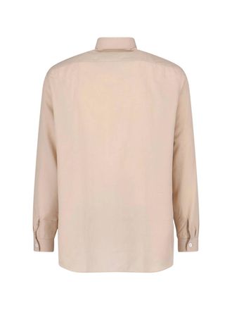 Lardini Mens Shirts Beige Tencel