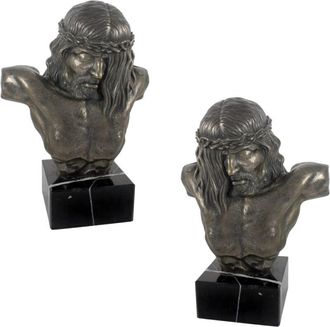 OEM Jes&uacute;s - Estatuilla De Jes&uacute;s, Busto Sobre Base De Piedra, Escultura Art-dog