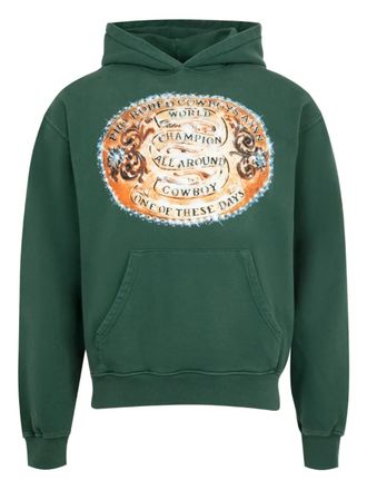 One Of These Days World Champions hoodie - men - Cotton - S - Green
