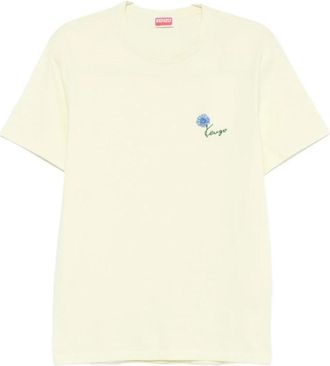 Kenzo Tulip Geborduurd Slim T-shirt - Heren - T-shirts - Groen - L - Katoen - Tops