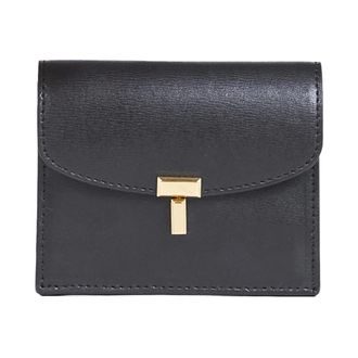 Toteme Accessoires, Dames, Zwart, ONE Size, Leer, Foldover Wallet