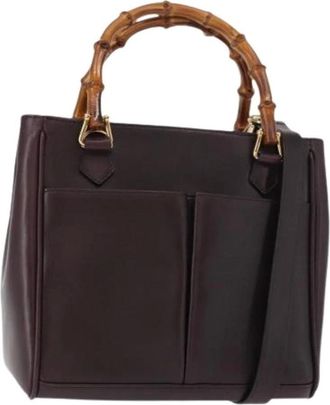 Gucci Pre-owned Handbags, female, Brown, Size: ONE SIZE Pre-owned Vintage Handbag