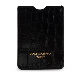 Dolce & Gabbana Tarjetero de piel con logotipo - Accessories - Mujer - Negro - ONE SIZE