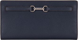 Michael Kors Snap Wallet - Dames - Portefeuilles - Blauw - ONE Size - Leer - Accessoires
