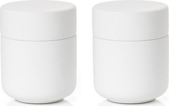 Zone Denmark Ume Set of 2 Ceramic Jars in White at Nordstrom