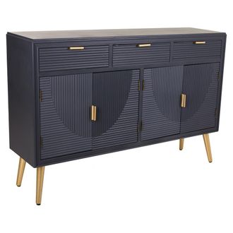 Wanderlust Deco Wanderlust Deco - Aparador De Madera Gris Oscuro 121.5x34x81.5
