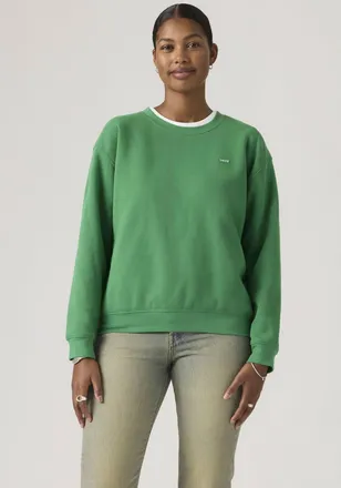 Levi's Sweatshirt LEVIS EVERYDAY CREW SWEATSHIRT, Damen, Gr. XS (34), pine gr&uuml;n brushed fleece, Sweatware, Obermaterial: 58% Baumwolle, 42% Polyester, unifar