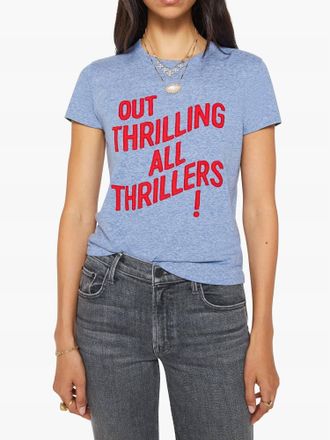 Mother Lil Goodie Goodie Out Thrilling All Thrillers Tee In Heathered Blue