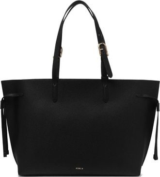 Furla Ava Shopper L - Dames - Shoppers - Zwart - ONE Size - Leer - Tassen
