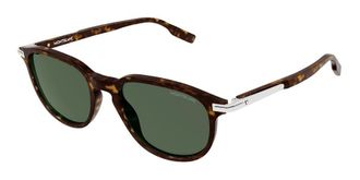 Montblanc Green Oval Mens Sunglasses MB0276S 002 52