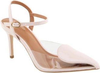 Christian Siriano Bea Ankle Strap Pointed Toe Pump in Soft Pink at Nordstrom, Size 8.5