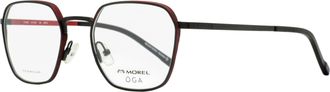 MOREL Mens Oga Skiva Eyeglasses 10165O NR10 Black/Red 51mm
