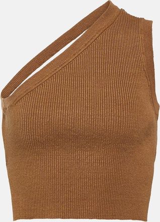 Jacquemus La Maille Ascu linen-blend crop top