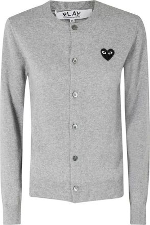 Comme Des Gar&ccedil;ons Roundneck Black Emblem - Dames - Vesten - Grijs - XS - Truien & Vesten