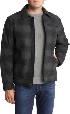 Pendleton Ombr&eacute; Plaid Wool Blend Jacket in Black/Charcoal Ombre at Nordstrom, Size Medium