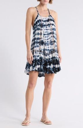 Boho Me Tonal Lace Scoop Neck Dress in Navy Tie Dye at Nordstrom Rack, Size Medium