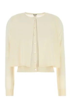 Loewe Cream Wool Cardigan