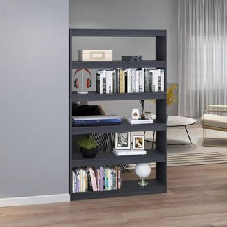 Berkfield Home Decorative Book Cabinet/Room Divider Grey 100x30x167.5 cm Solid P
