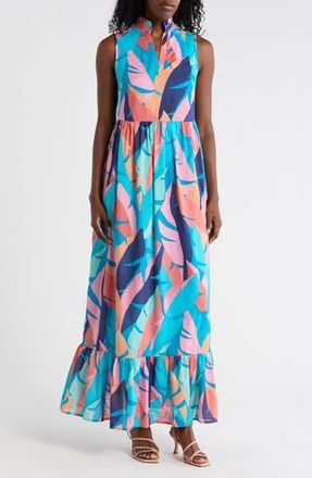 Tori Richard Living Large Iman Maxi Dress in Blue Multi at Nordstrom Rack, Size Xx-Small