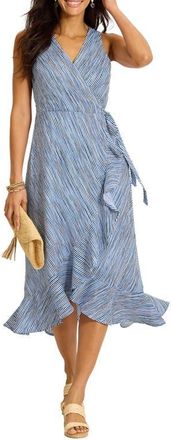 Tommy Bahama Coastal Shores Wrap Midi Dress in Coastline at Nordstrom, Size 10