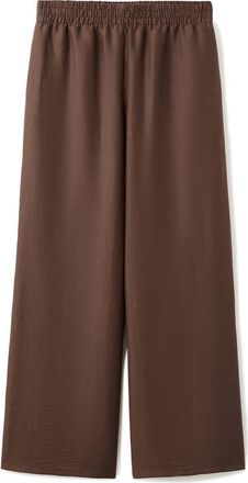 Mango Wide Leg Palazzo Pants in Brown at Nordstrom, Size Large