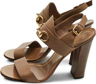 Gucci Sandali Horsebit in pelle - Marrone