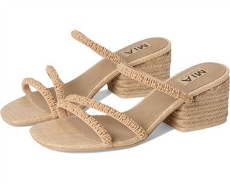Mia Womens Inara Dress Sandals In Natural Beaded