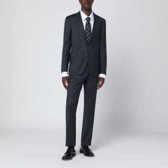 Tagliatore Gray Single Breasted Wool Suit