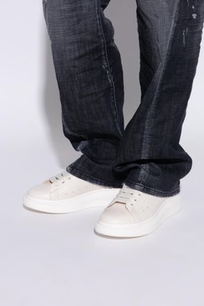 Alexander McQueen Sports Shoes With Logo, Mens, Cream
