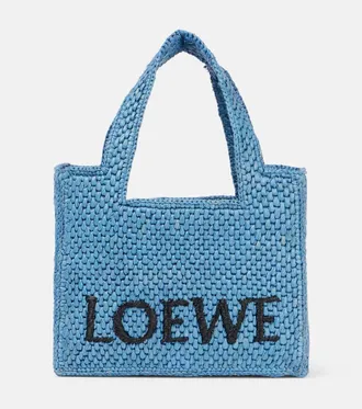 Loewe Paulas Ibiza Mini logo raffia shopper