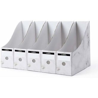 OEM 5 Soportes Para Revistas, Organizador De Archivos Para Documentos En Formato A4, Libro De Revistas Para Oficina, Escuela Y Hogar (blanco)