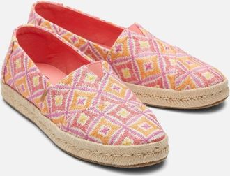 Toms Womens TOMS Alpargata Rope 2.0 Polyester Womens Shell Pink Espadrilles - Size: 7