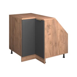 Vicco Armario Para Techo Inclinado Armario De Esquina Rion, Antracita-oro, 75.6 X 81.6 Cm Con 1 Puerta, Carcasa Del Armario 60 Cm De Profundidad, Vicco