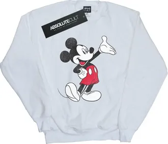 Disney Heren Traditioneel Golf Mickey Mouse Sweatshirt (Wit)