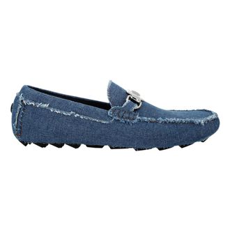 Philipp Plein Driver Moccasins - Heren - Loafers - Blauw - 40 EU - Katoen - Schoenen