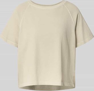 s.Oliver Red Label Loose Fit T-Shirt aus reiner Baumwolle in Sand, Größe 36
