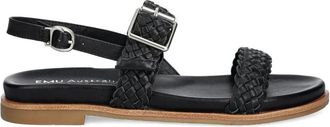 Emu braided-leather buckle sandals - women - Calf Leather/Calf Leather/Rubber - 38 - Black