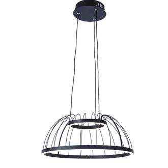 Forlight Colgante Cercle Led 24w Blanco Neutro - 4000k Negro Para Interior De Techo En Comedor, Sal&oacute;n, Cocina
