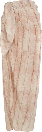 Cortana Pareo- zijden rok ironie print- - Dames - Maxi Rokken - Beige - S - Rokken