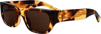 Bottega Veneta Unisex Sunglasses Havana Brown Acetate